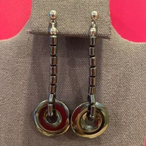 Pierced hanging earrings